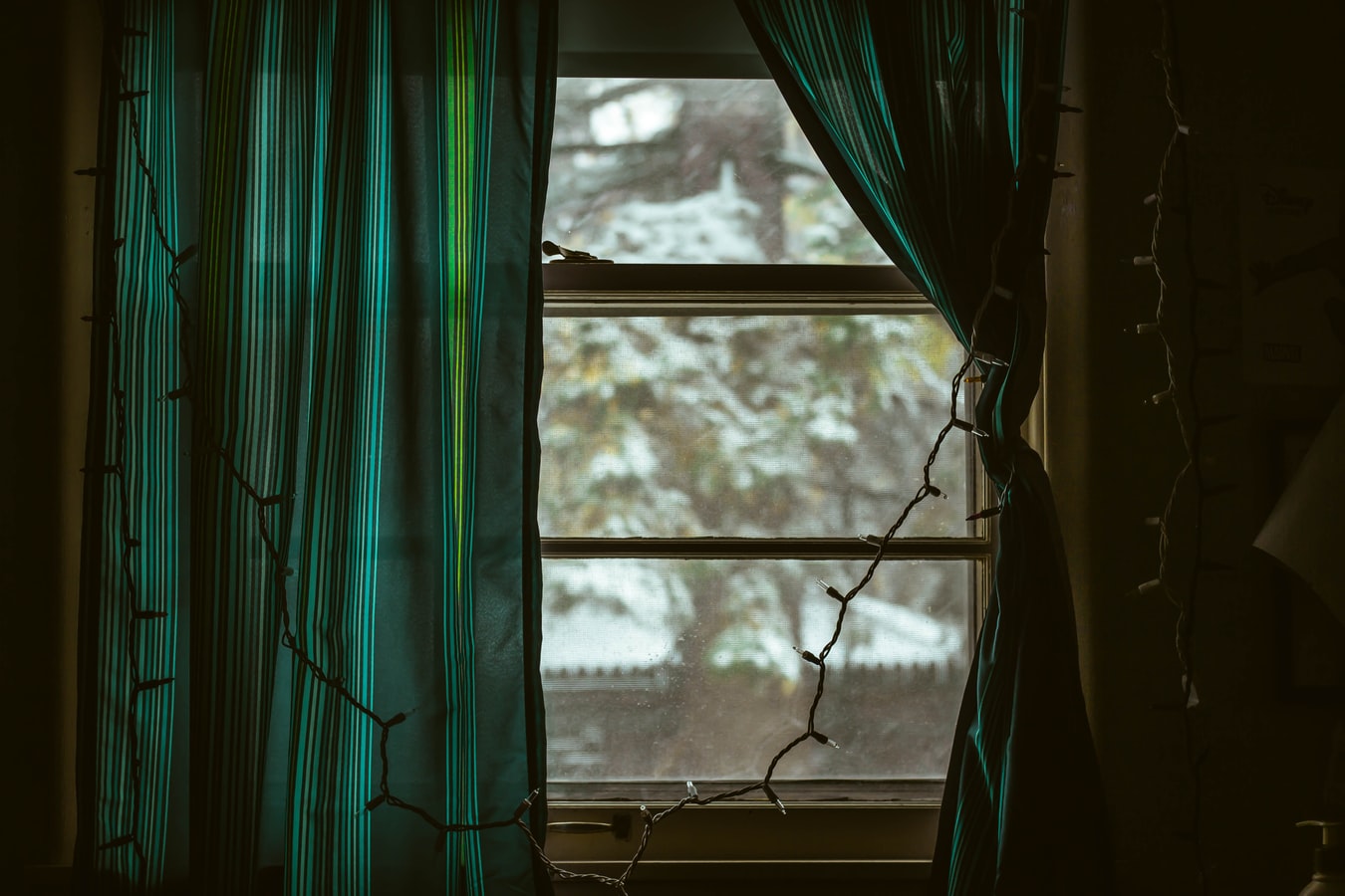 Un rideau de fenêtre ouvrant sur la nature