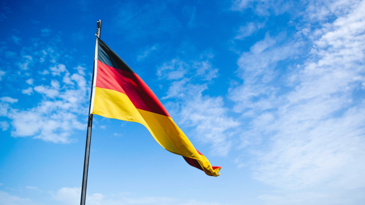 Le drapeau de l'Allemagne.