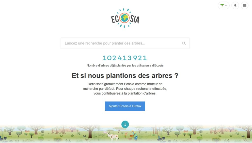 Ecosia encheres Google
