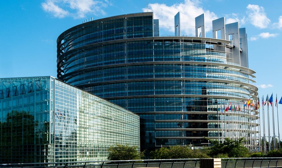 Le siège du parlement européen à Strasbourg.
