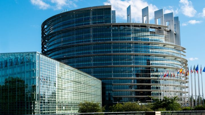 Le siège du parlement européen à Strasbourg.