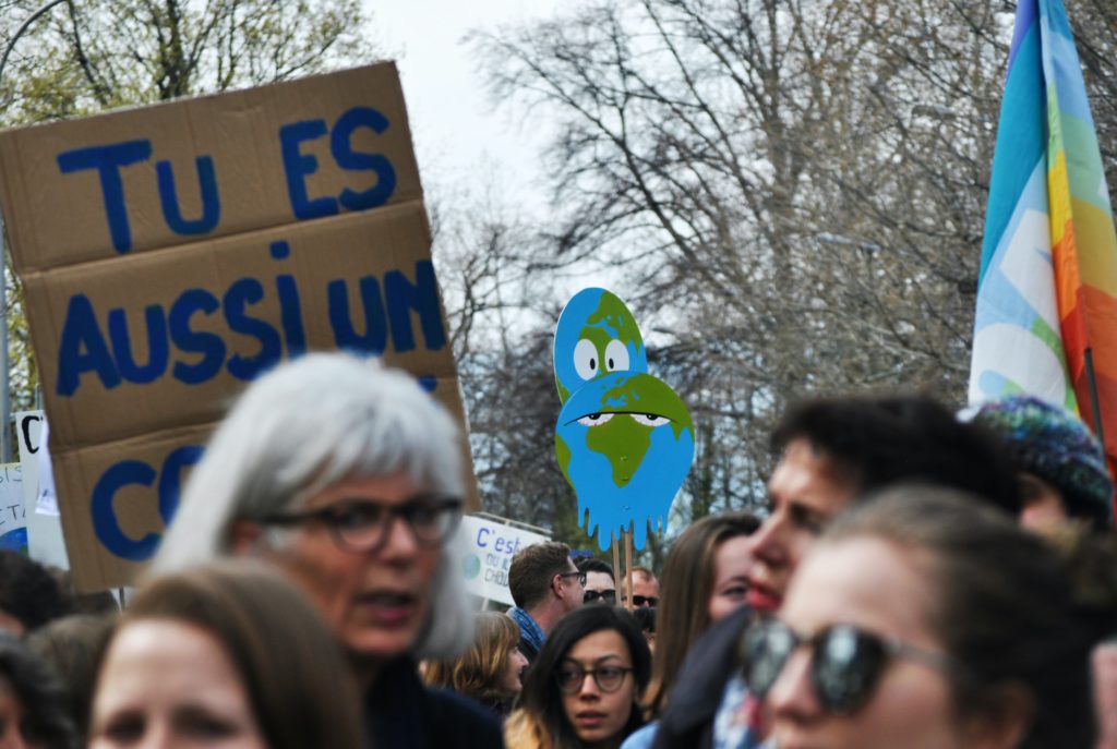 Une manifestation pour le climat à Lausanne (Suisse) en avril 2019.